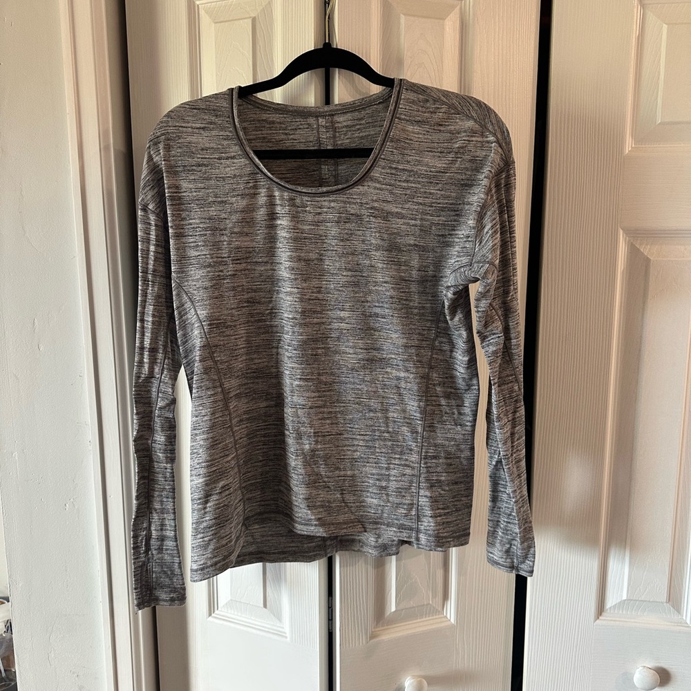 lululemon athletica Grey Space-Dye Long Sleeve Crew